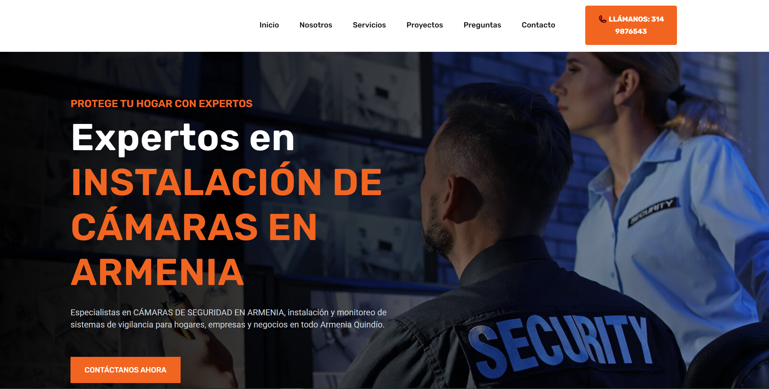 Diseño web Camarasdeseguridadarmenia Colombia